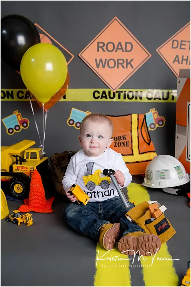 Amazon.com: Construction Car One Cake Topper, Truck Road Sign Dump Truck  Baby First Birthday Cake Decor - 1st Baby Shower Party Cake Decoration :  Grocery & Gourmet Food