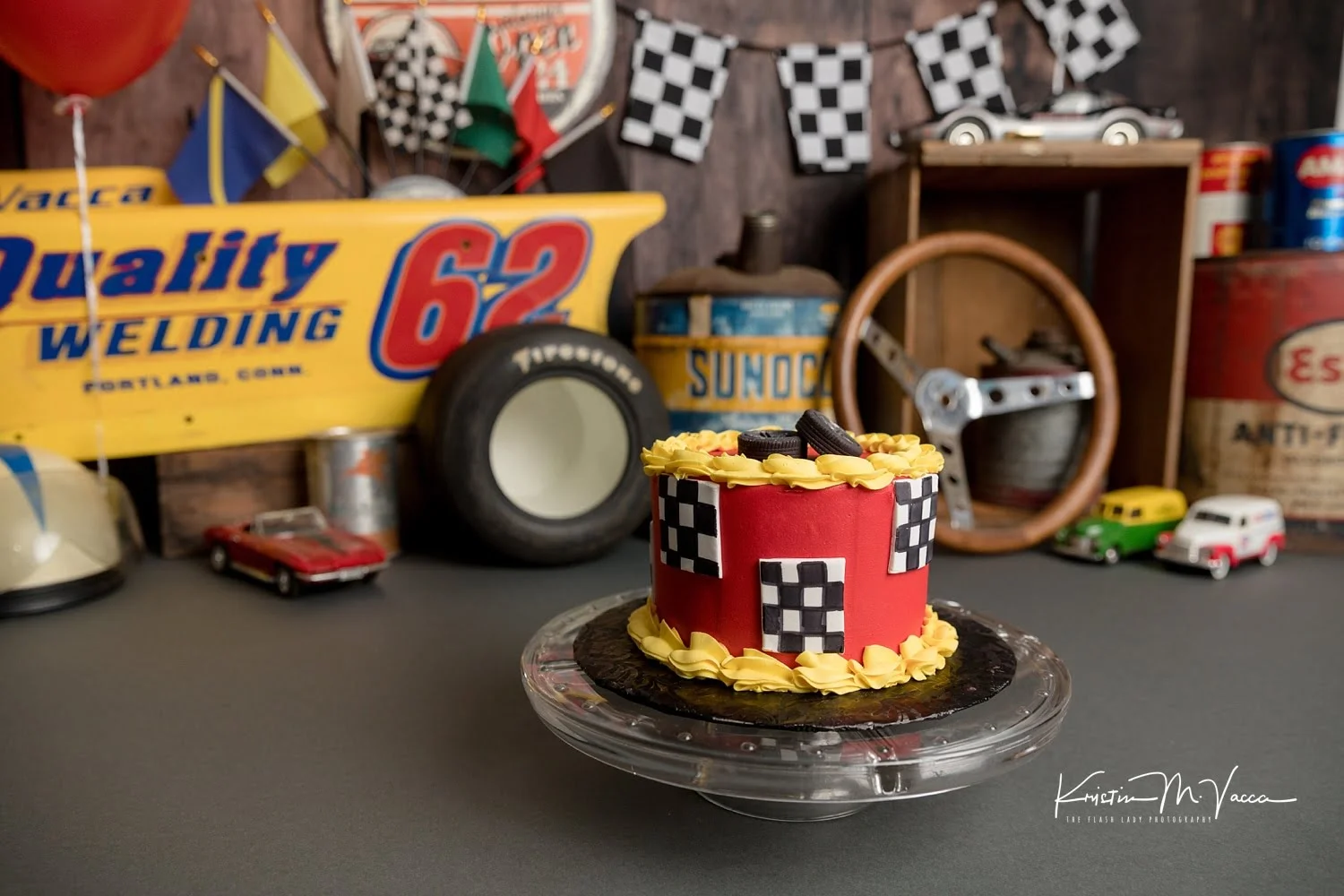 Cake Smash Photographer | Race Car Theme 1st birthday photoshoot