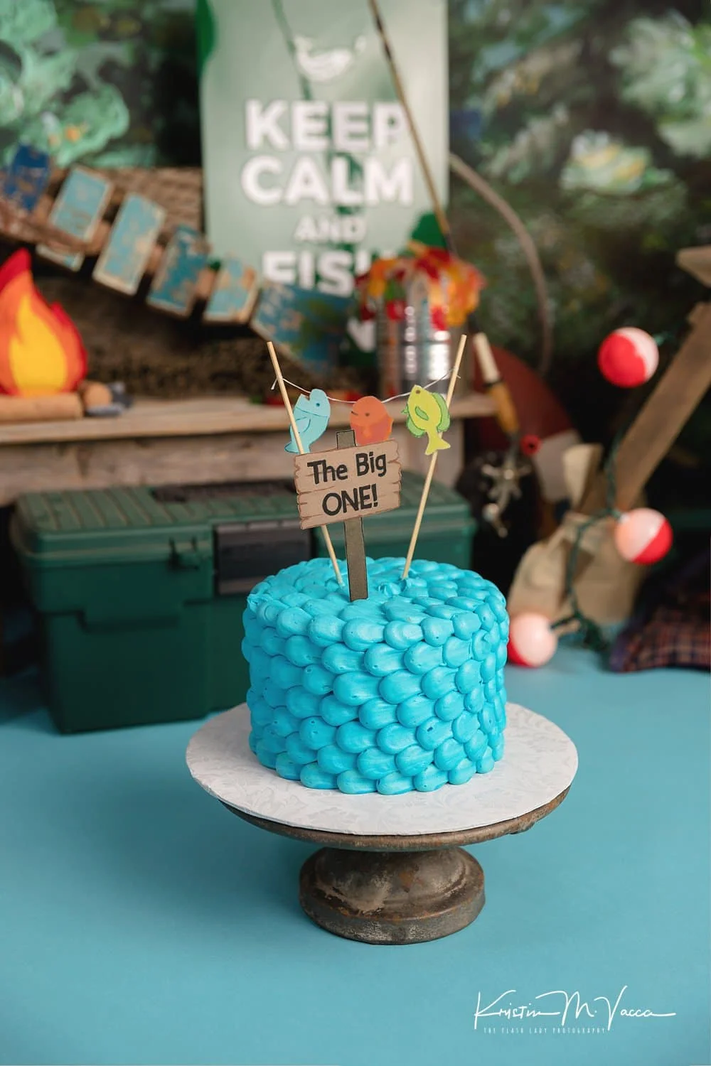 Fishing Themed Smash Cake  First birthday cakes, Birthday cake smash, Cake  smash
