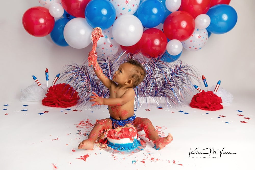 Little Firecracker Cake Smash Middletown Ct Flash Lady Photography