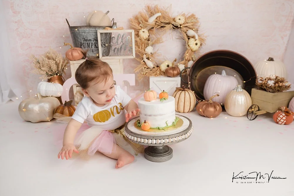 Pumpkins and Leaves for an Autumn Cake Smash — Saratoga Springs Baby  Photographer, Nicole Starr Photography